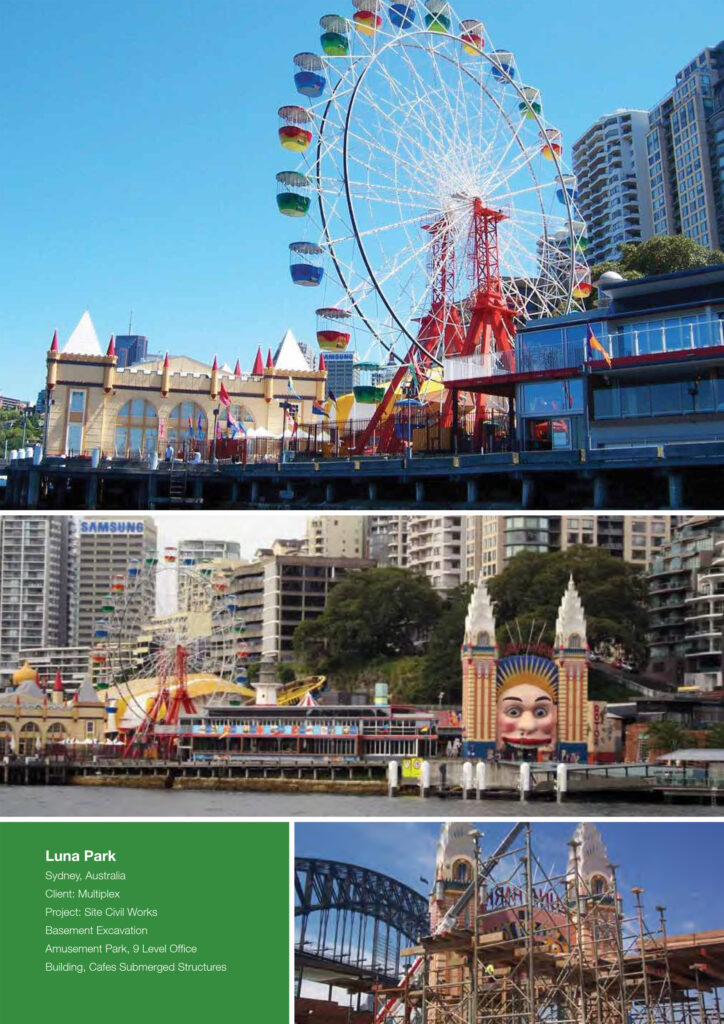 Luna Park structures built by Kele